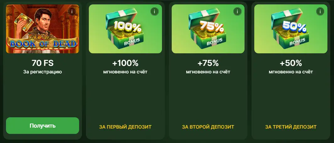 Бонусы Riobet